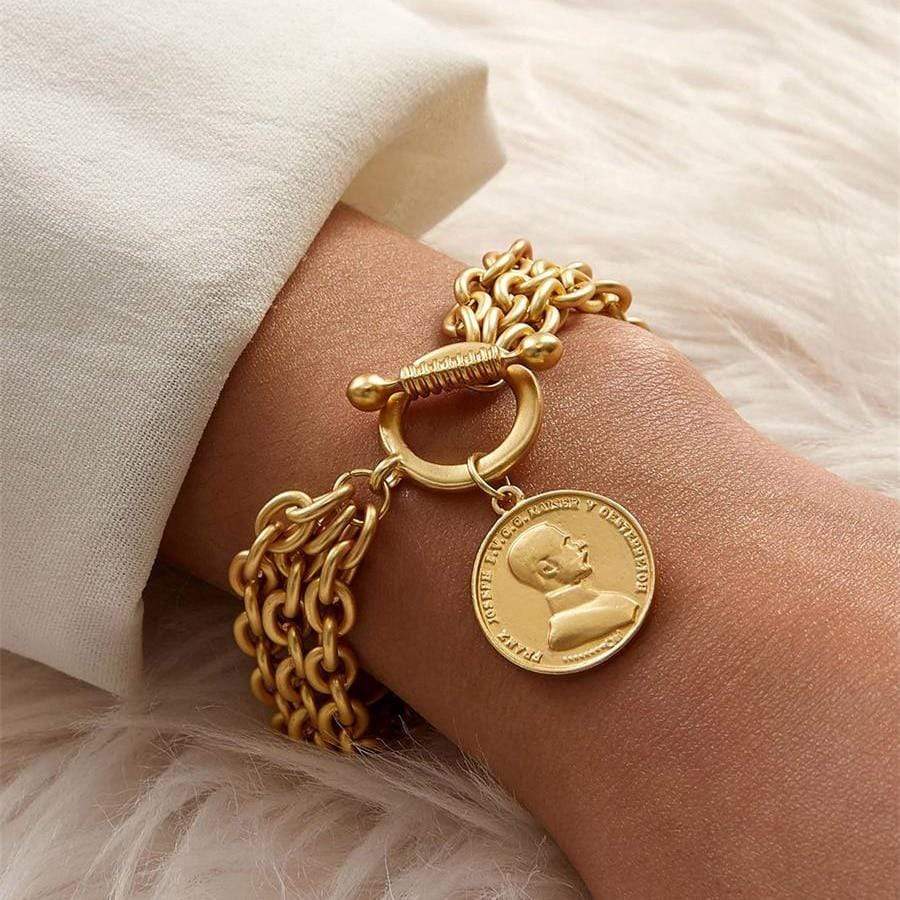 Queen Coin Bracelet