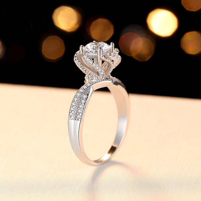 Diamond Flower Ring